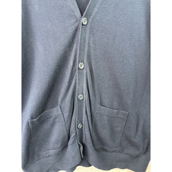 LL Bean Women’s V-Neck Button Cardigan – Navy – Size L - Picture 6 of 6